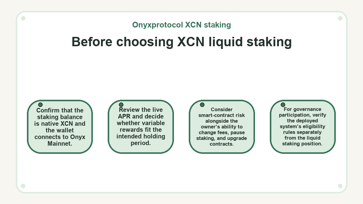 Before choosing XCN liquid staking (Onyxprotocol XCN staking) - illustration